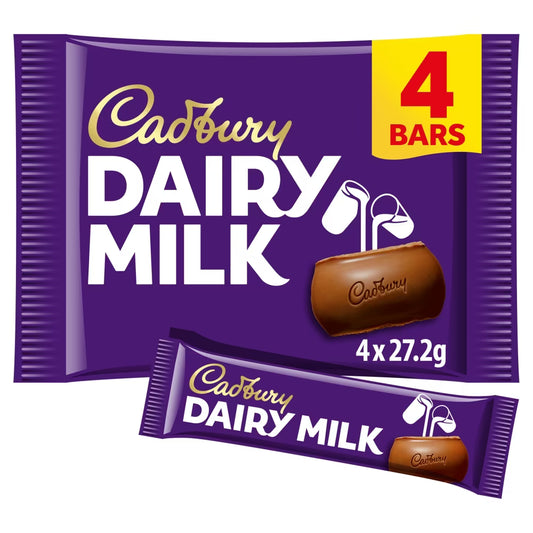 Cadbury Dairy Milk Chocolate Bar 4 Pack (UK)