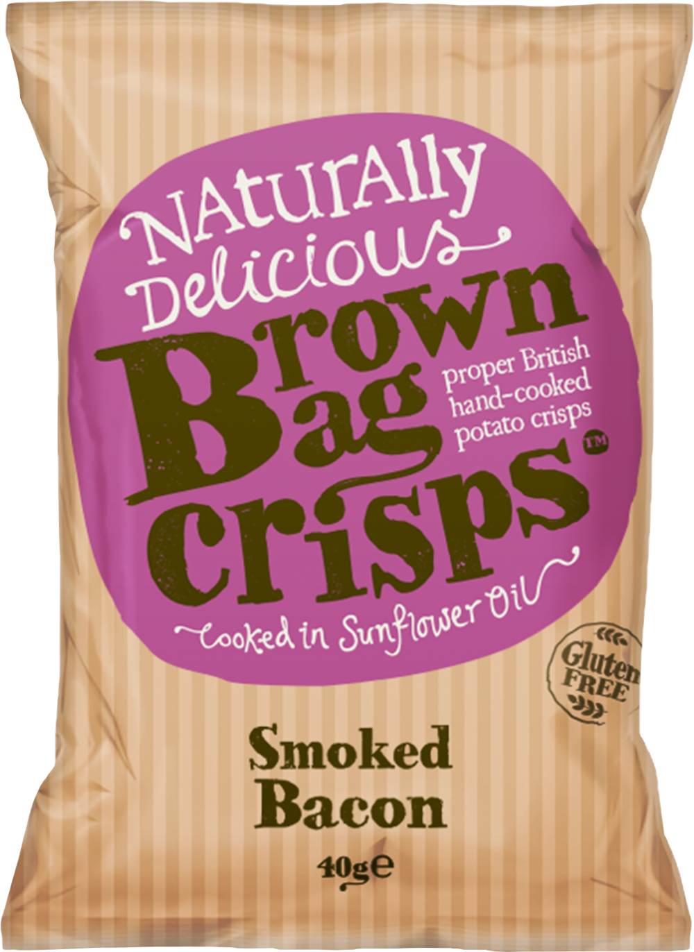 Brown Bag Crisps Smoked Bacon 40g