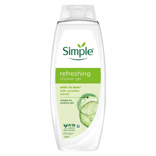 Simple Kind To Skin Refreshing Shower Gel 675ml