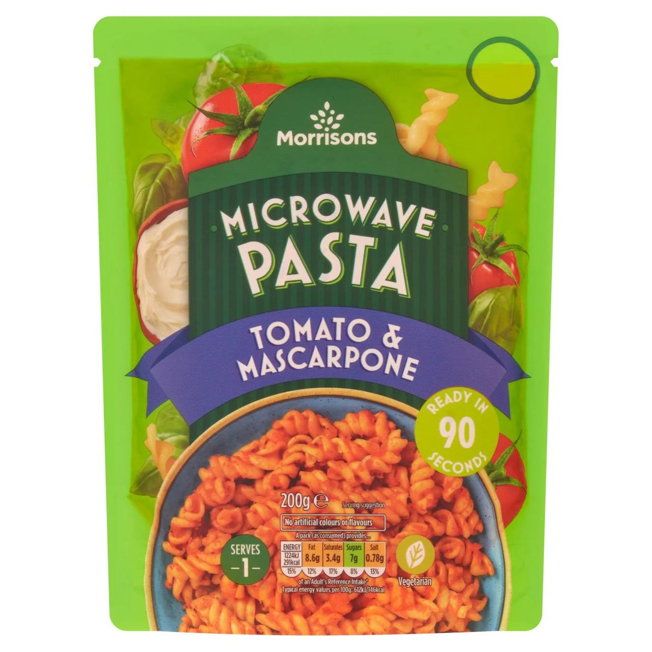 Morrisons Tomato & Mascarpone Microwave Pasta 200g 叮叮番茄馬斯卡邦芝士醬螺絲粉