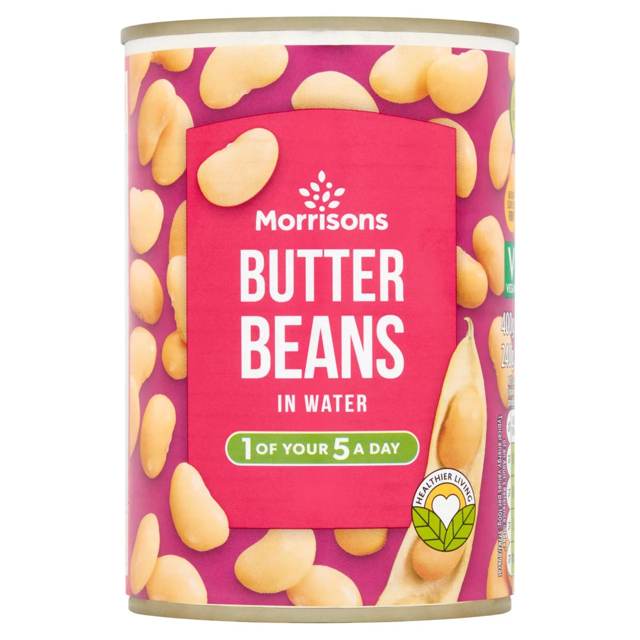 Morrisons Butter Beans In Water 400g 清水浸奶油豆