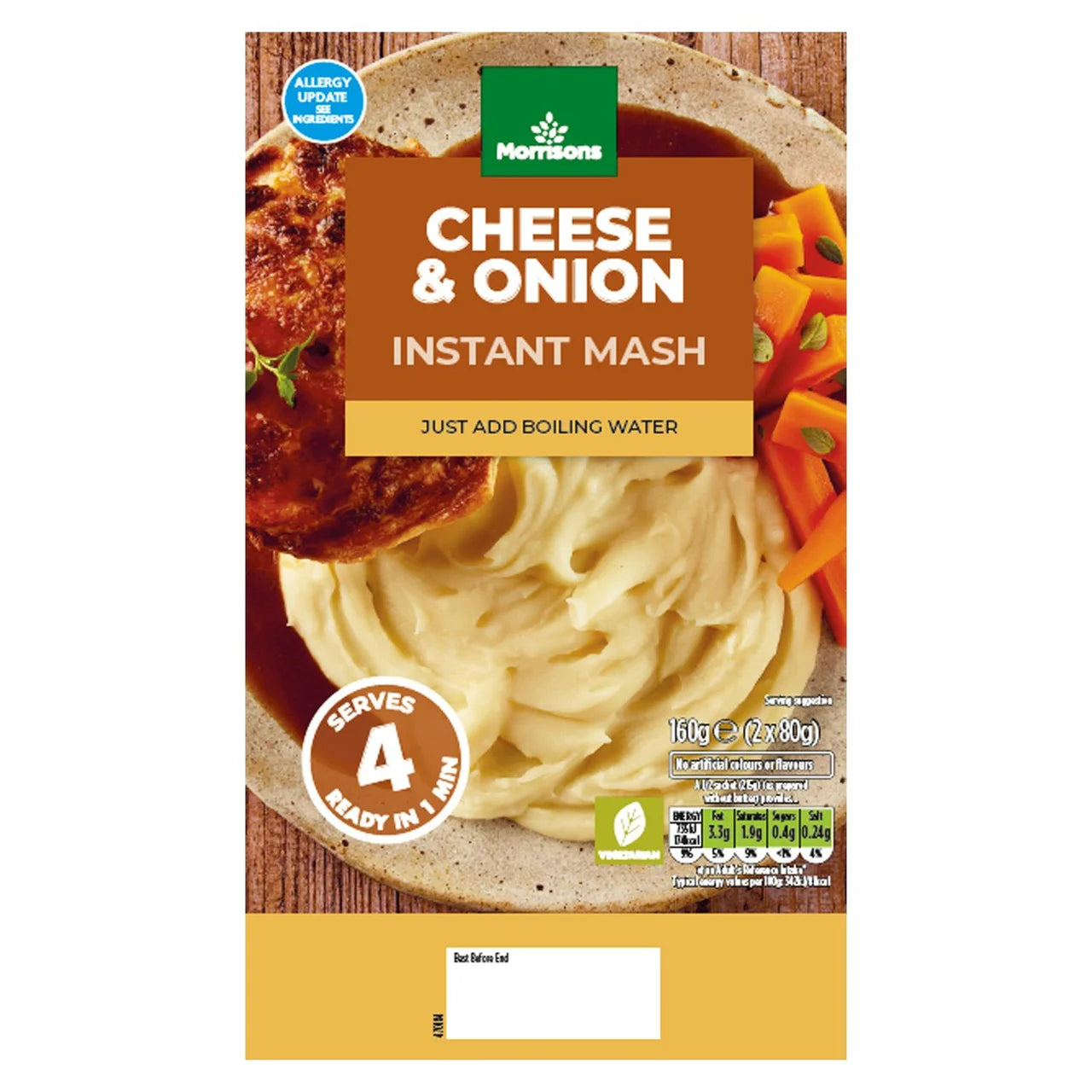 Morrisons Cheese & Onion Mash 80g 即食芝士洋蔥薯蓉