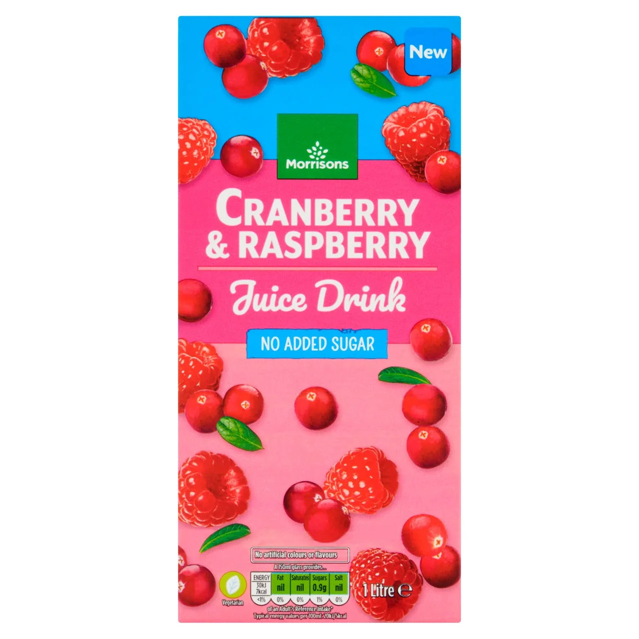 Morrisons Cranberry & Raspberry Juice Drink 1L 蔓越莓&紅莓果汁