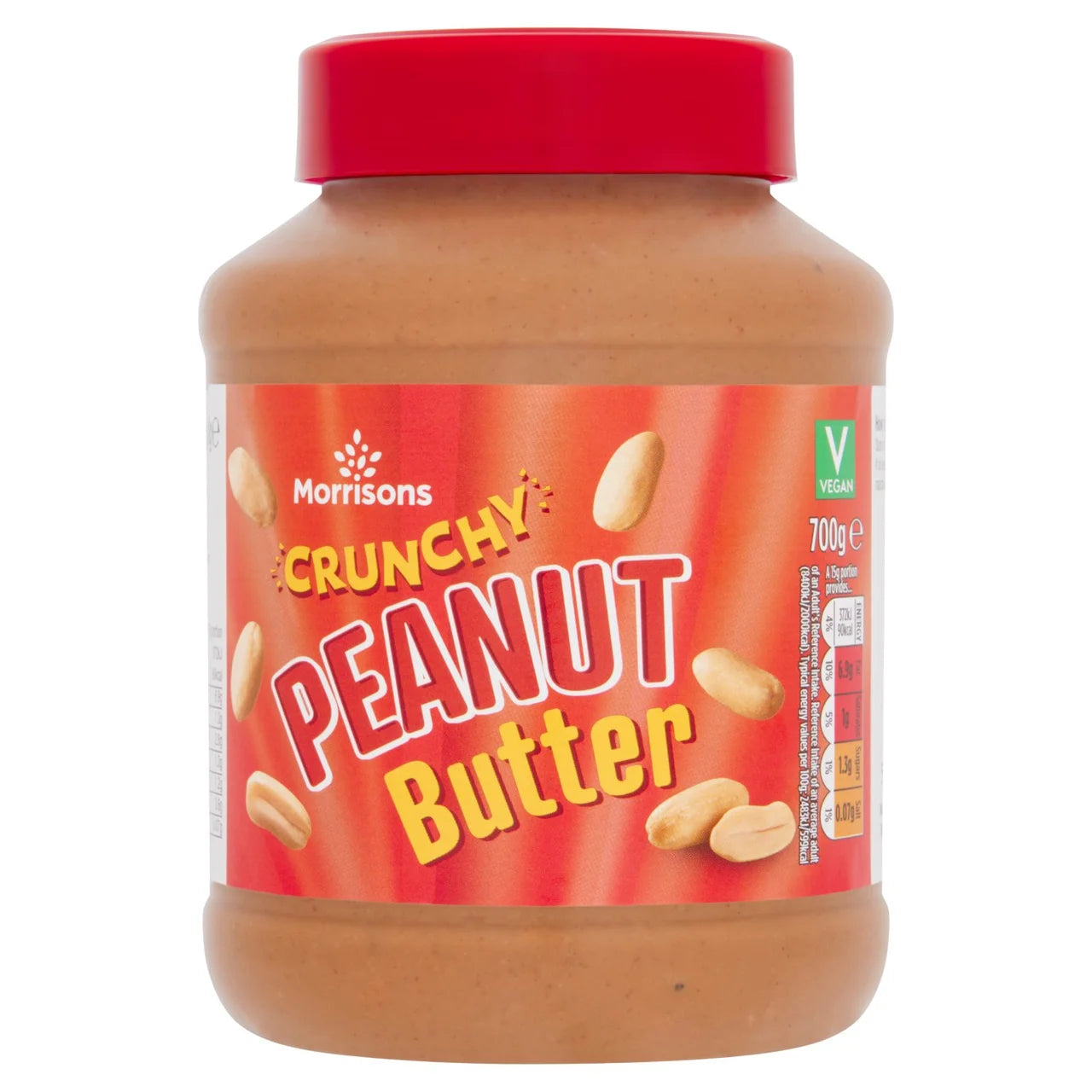 Morrisons 97% Crunchy Peanut Butter 700g 97%粒粒花生醬(大)