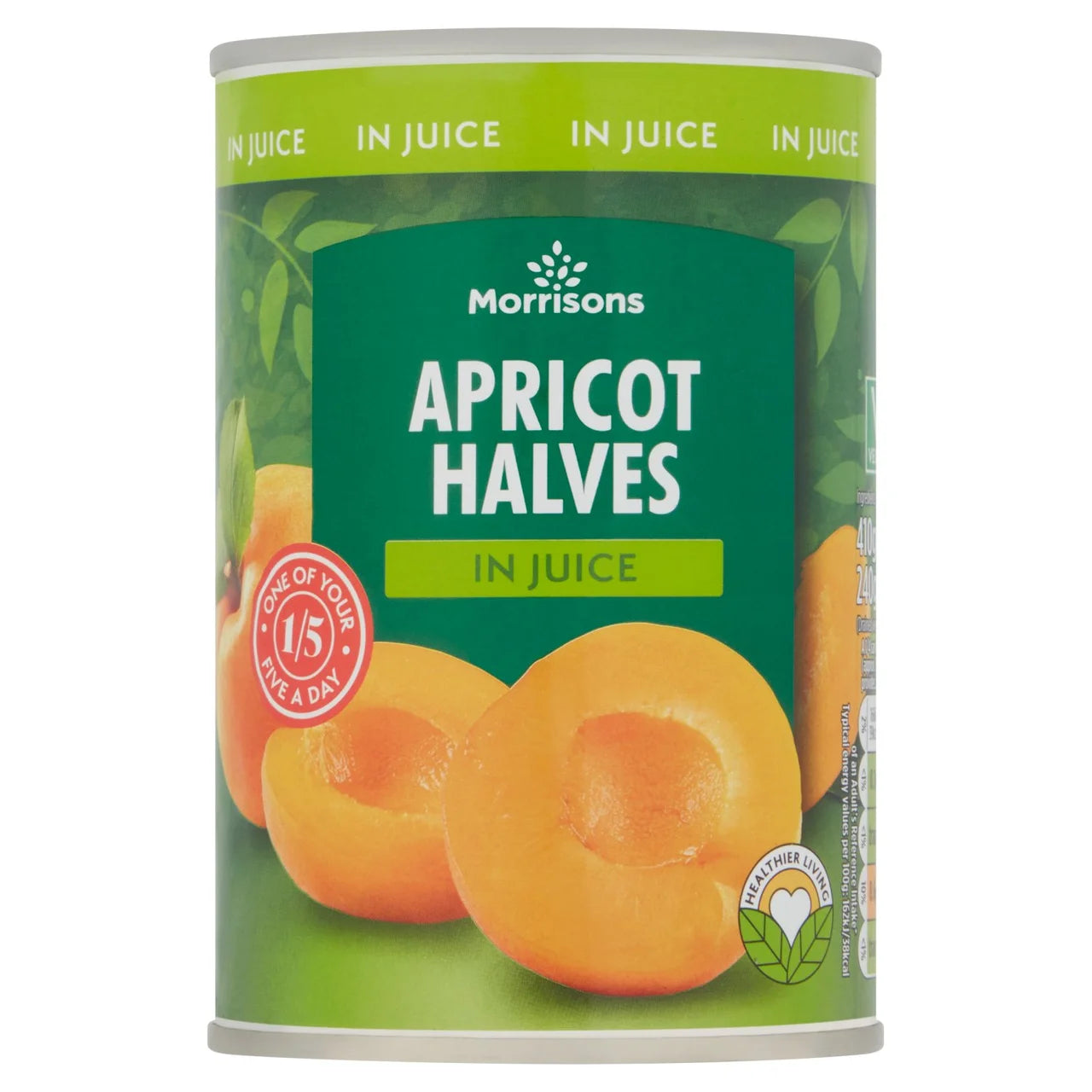 Morrisons Apricot Halves in Juice 410g 杏桃浸果汁(無添加糖無代糖)