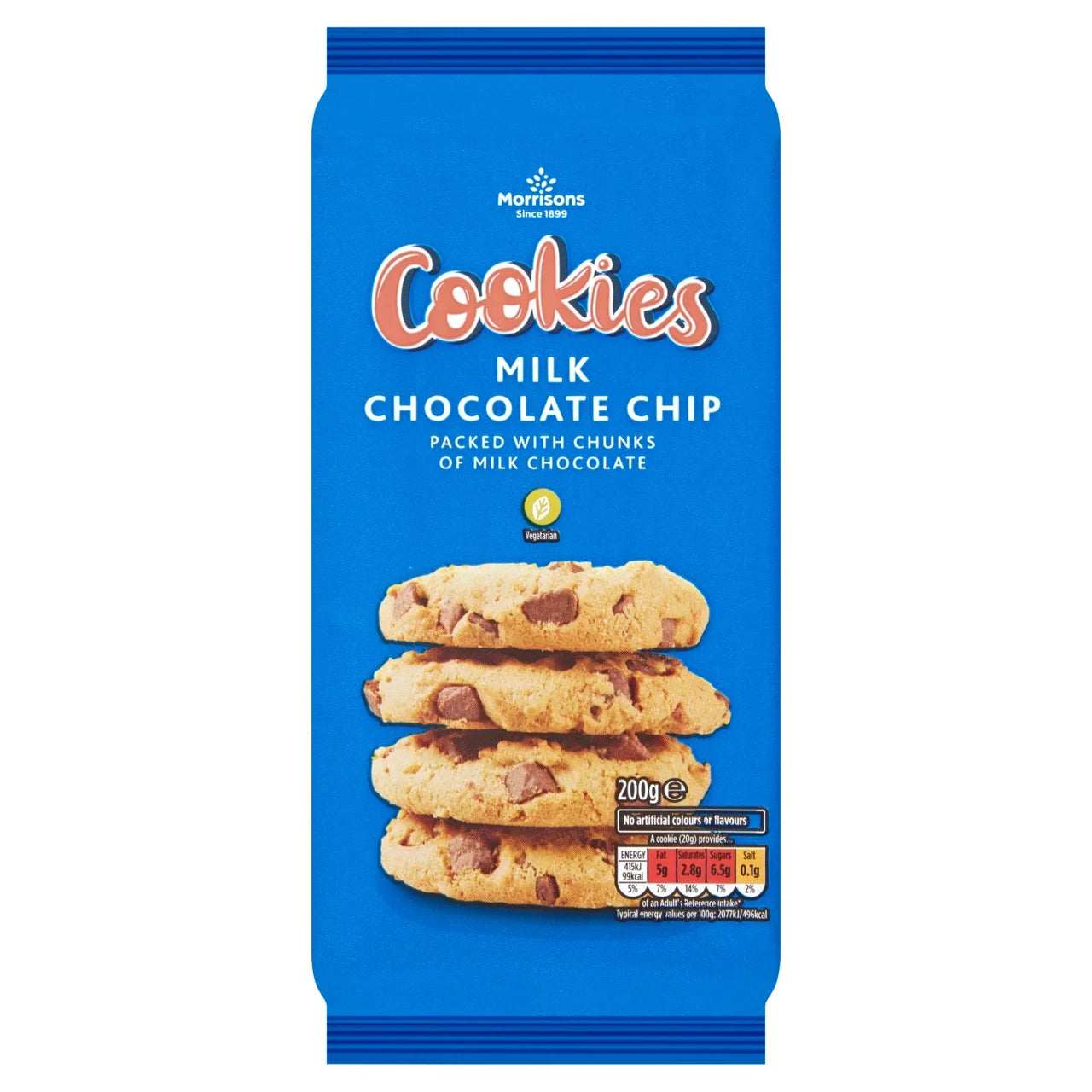 Morrisons Milk Chocolate Chunk Cookies 180g 牛奶朱古力粒曲奇