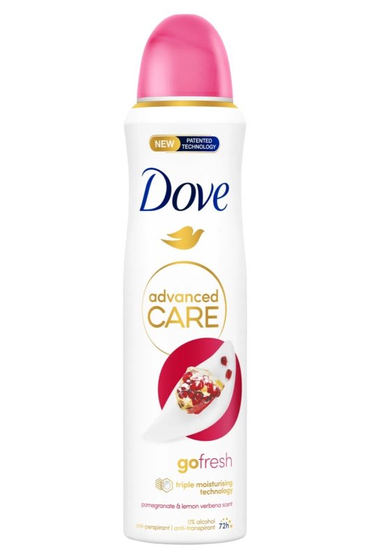 Dove Advanced Care Go Fresh Pomegranate & Lemon Verbena Antiperspirant Deodorant Spray150ml
