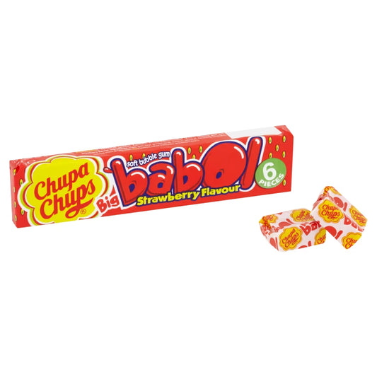 Chupa Chups Strawberry Flavour Soft Bubblegum 27.6g