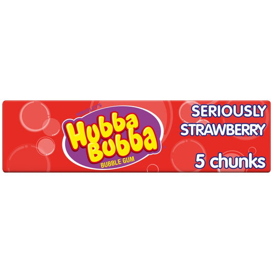 Hubba Bubba Seriously Strawberry Flavour Bubblegum 35g