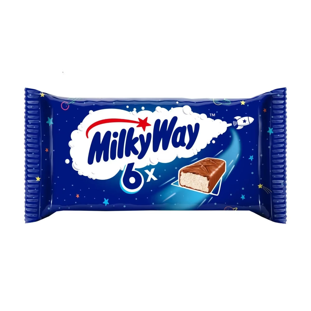 Milky Way Nougat & Milk Chocolate Snack Bars 6pk