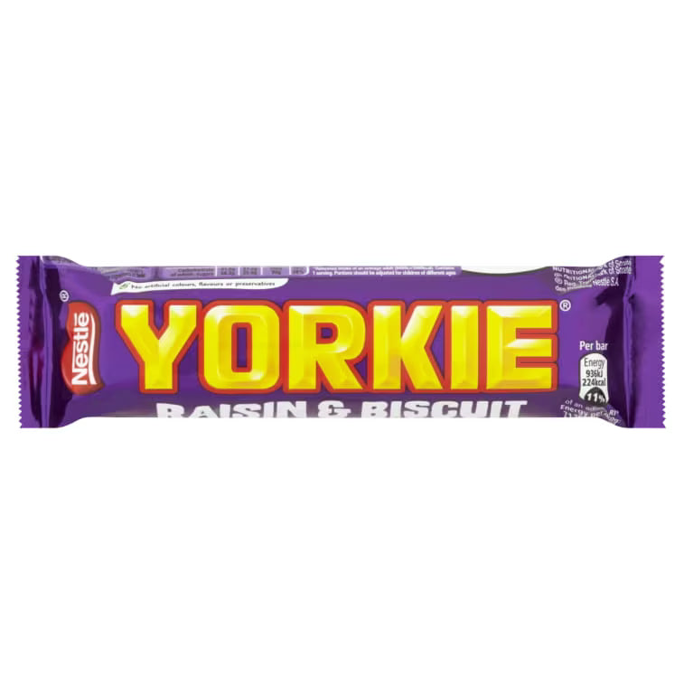 Yorkie Raisin & Biscuit Chocolate Bar 44g 葡萄&餅乾朱古力