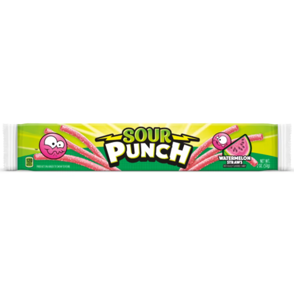 Sour Punch Watermelon Straws 57g