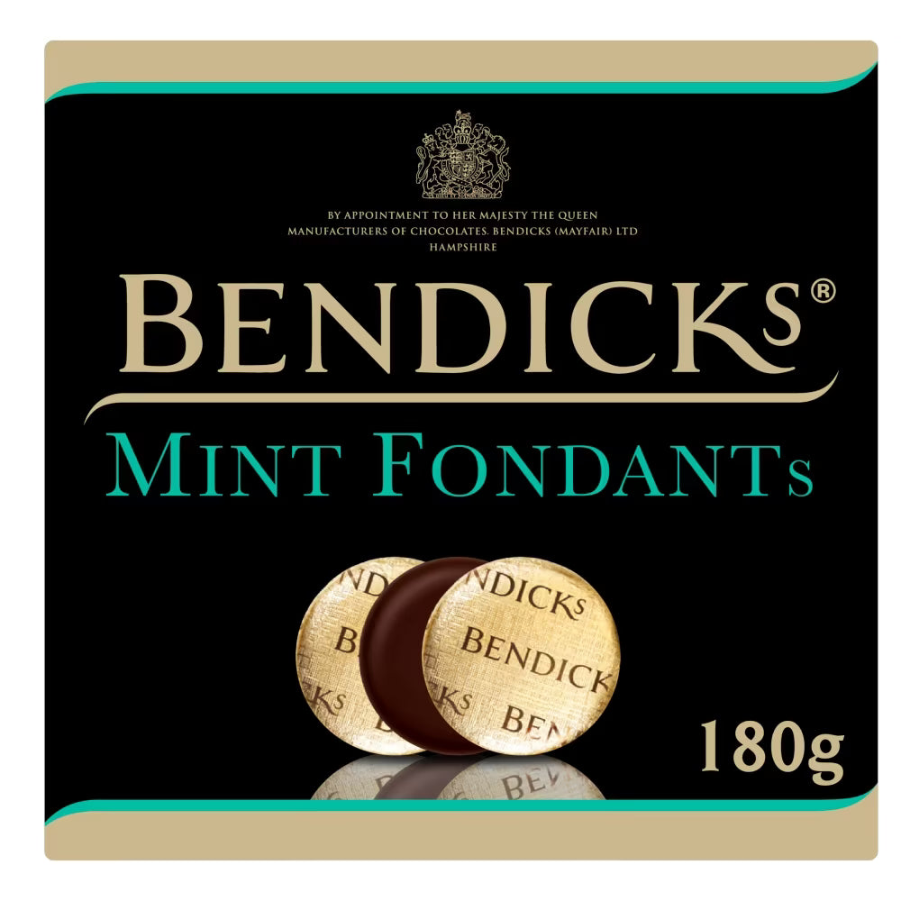 Bendicks Mint Fondants Box 180g 英國本德克斯薄荷黑朱古力禮盒