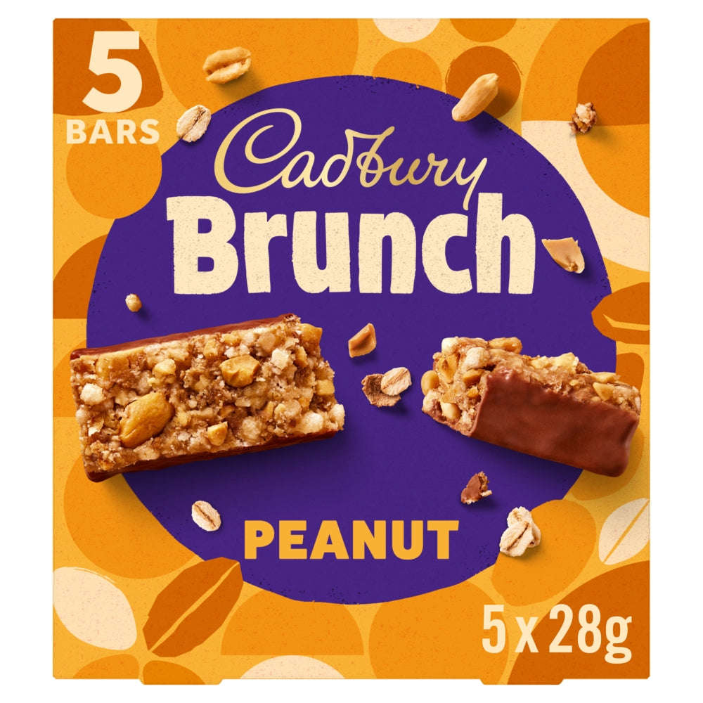Cadbury Brunch Bar Peanut Cereal Bars 5 Pack