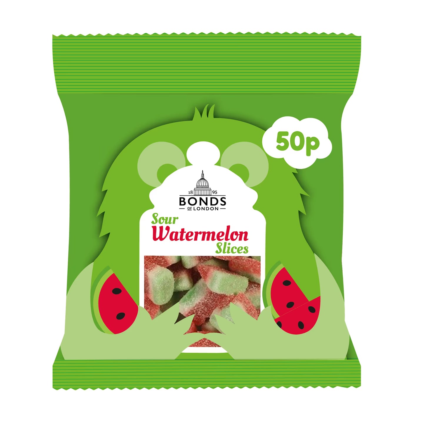 Bonds Sour Watermelon Slices Treat Bags 55g