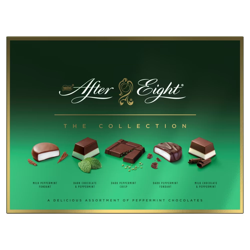 After Eight Collection Dark & Milk Peppermint Mint Chocolate Box 199g
