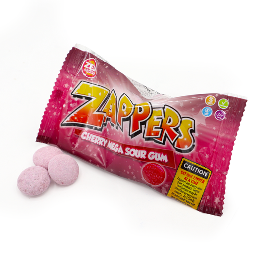 Zed Mega Sour Cherry Zappers 50g 超酸車厘子香口膠