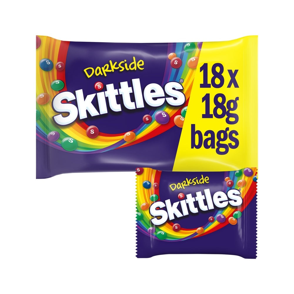 Skittles Limited Edition Darkside Sweets Fun Size Bags Multipack 18pk 限量版暗黑迷你彩虹糖(18包裝)