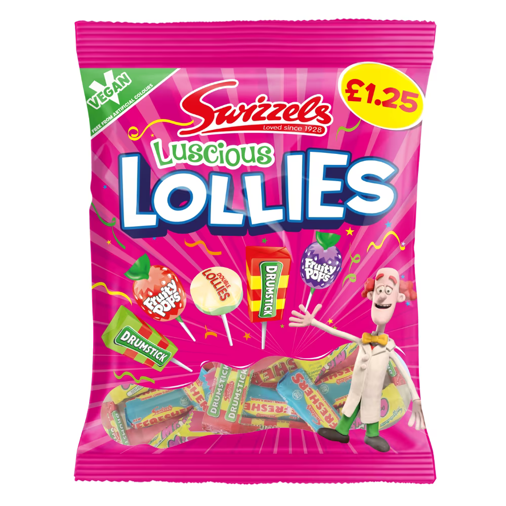 Swizzels Luscious Lollies 132g 英國經典雜錦棒棒糖