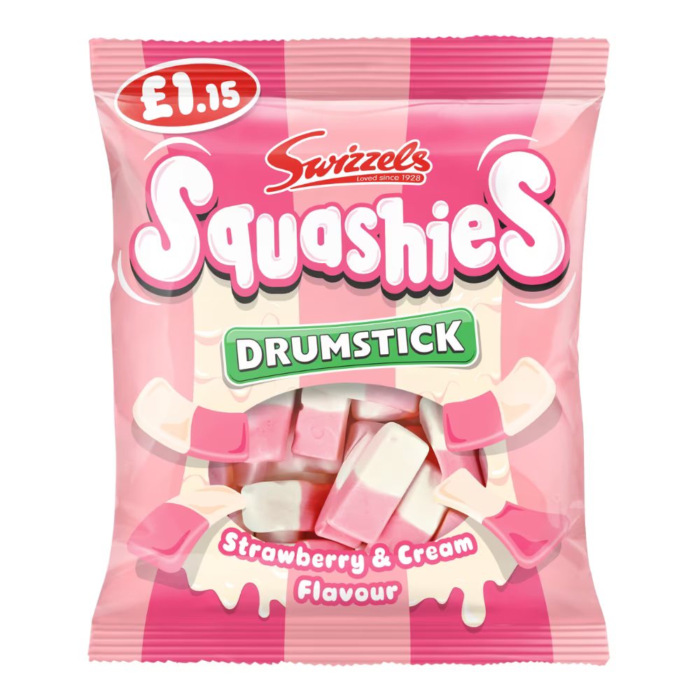 Swizzels Squashies Drumstick Strawberry & Cream 120g