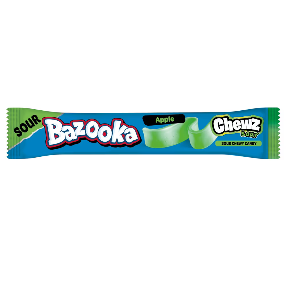 Bazooka Sour Chewz Apple Chew Bars 14g