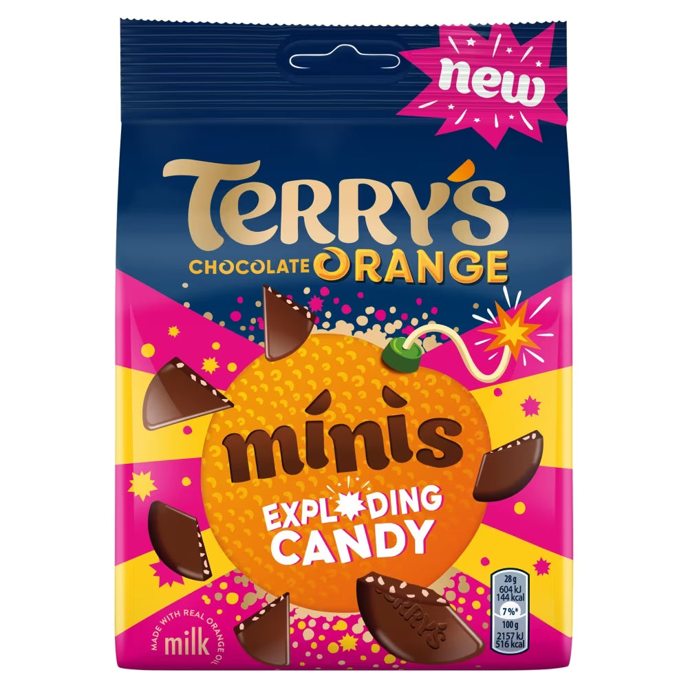 Terry's Chocolate Orange Exploding Minis Pouch 105g 英國知名爆炸糖橙片朱古力