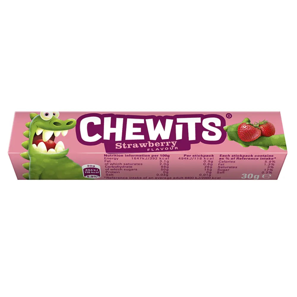 Chewits Strawberry Stick Pack 30g 士多啤梨糖