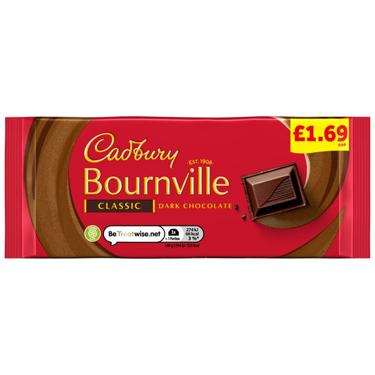 Cadbury Bournville Classic Dark Chocolate Chocolate 100g