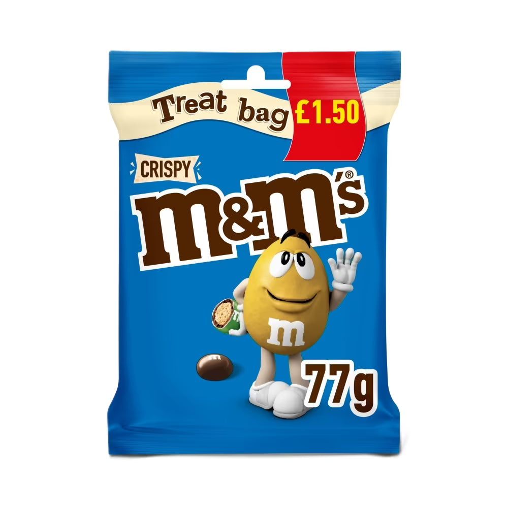 M&M's Crispy Milk Chocolate Bites Treat Bag 77g (UK)