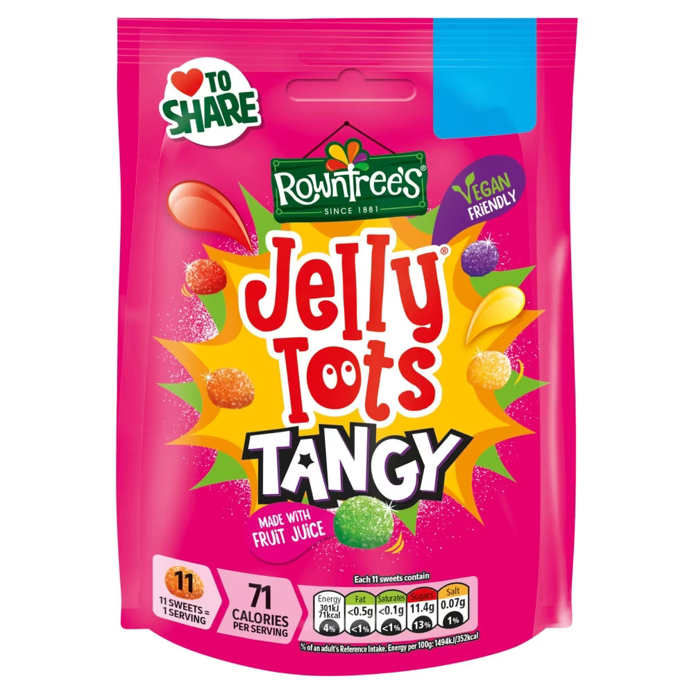 Rowntree's Jelly Tots Tangy Bag 140g