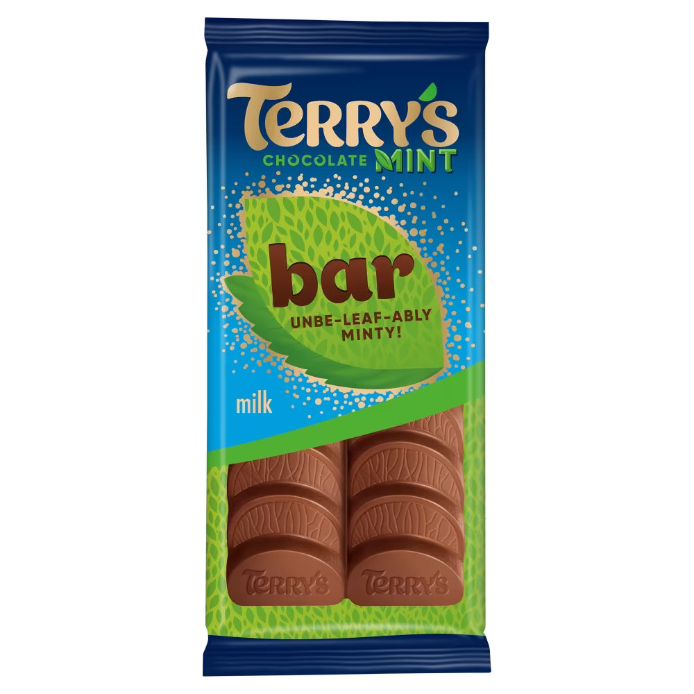 Terry's Milk Chocolate Mint Bar 90g 英國經典橙片形狀薄荷朱古力