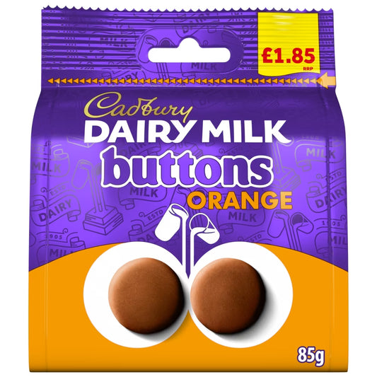 Cadbury Dairy Milk Orange Buttons Chocolate Bag 85g 吉百利橙朱古力