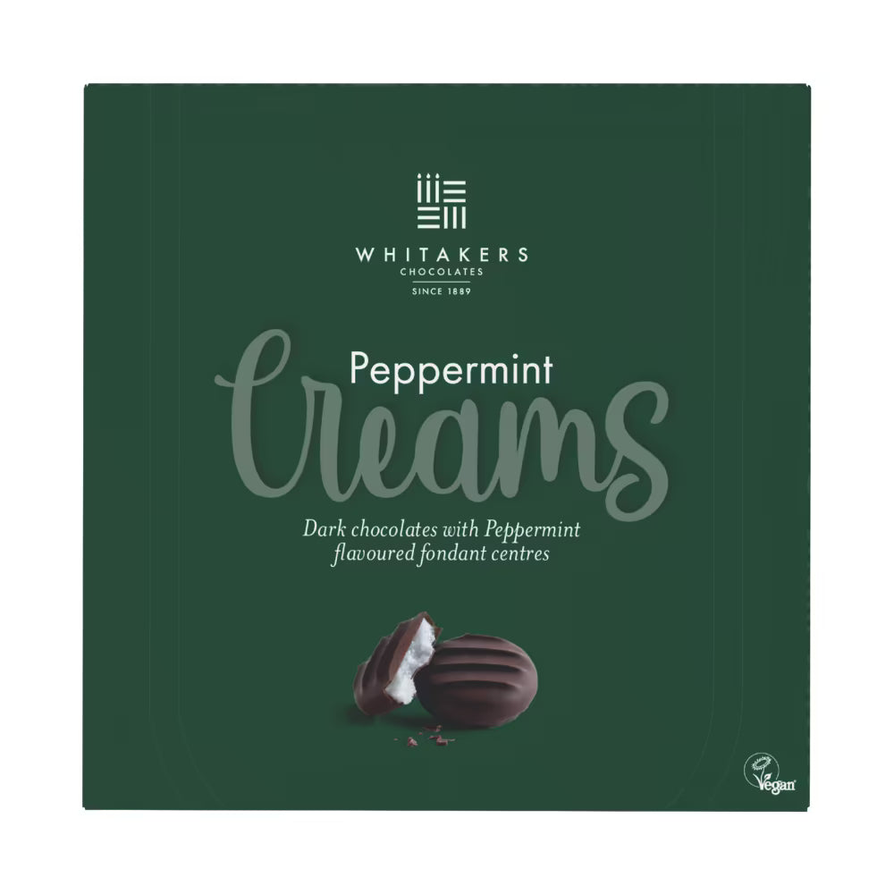 Whitakers Peppermint Creams Box 90g 薄荷軟心黑朱古力