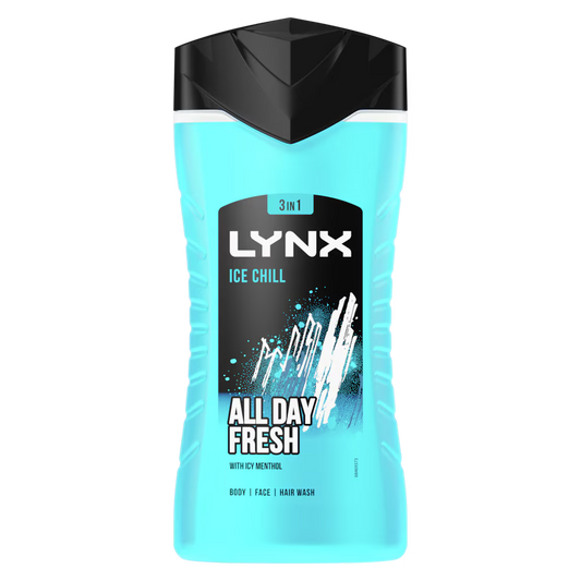 Lynx Ice Chill Shower Gel 225ml 凌仕12小時持久清香沐浴露(三合一冰爽特涼)