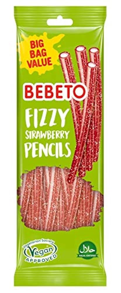Bebeto Fizzy Strawberry Pencils 160g
