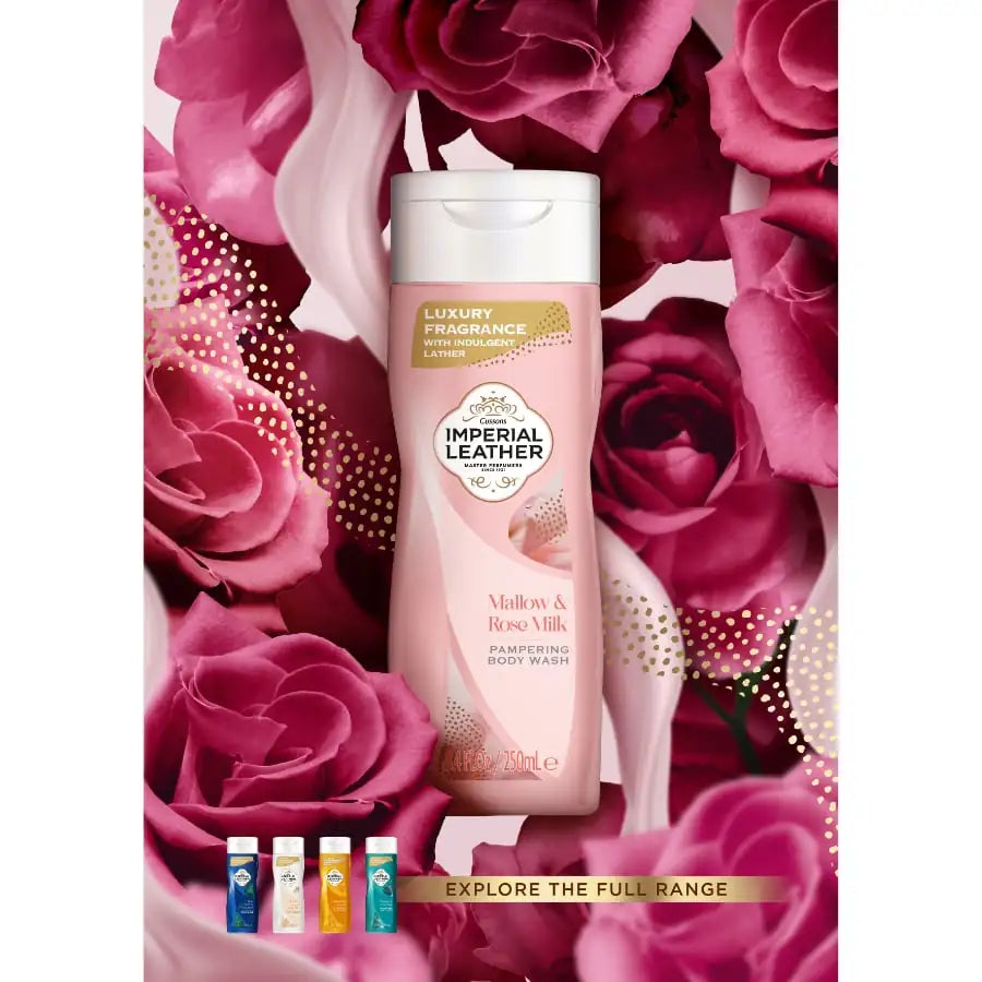 Imperial Leather Mallow & Rose Milk Pampering Body Wash 250ml