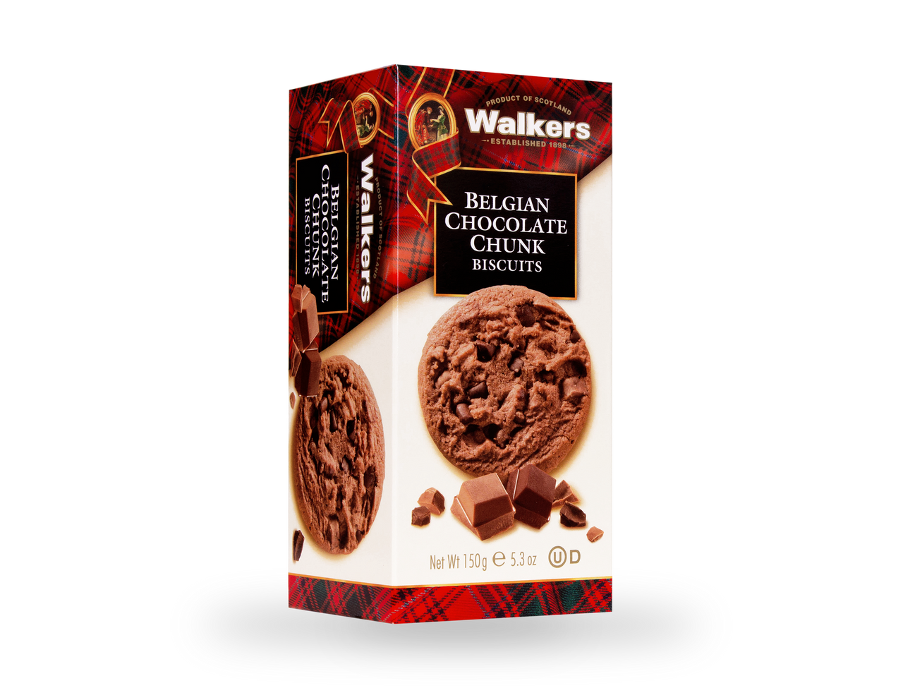 Walkers Belgian Chocolate Chunk Biscuits 150g