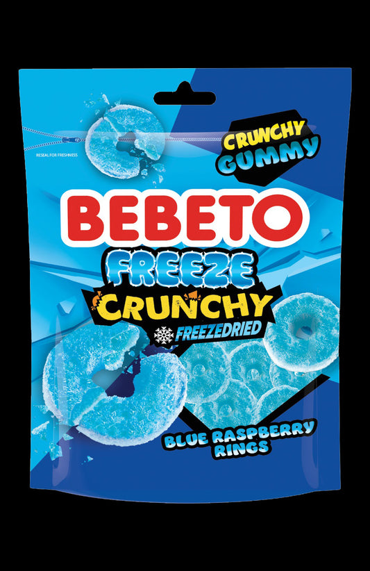 Bebeto Freeze Dried Blue Raspberry Rings 35g