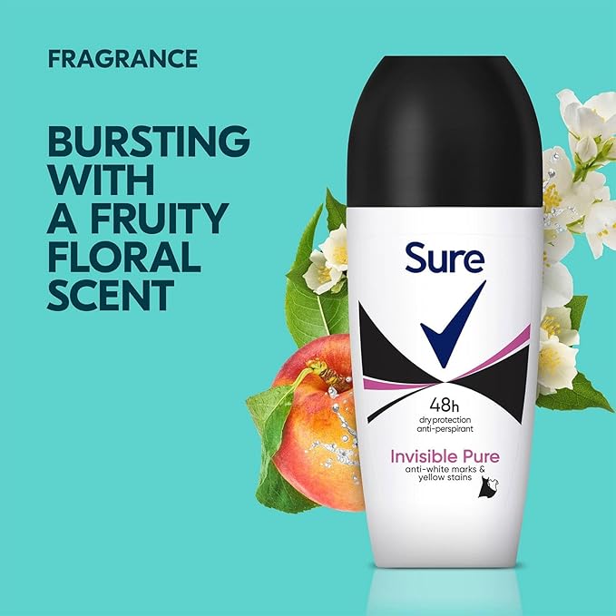 Sure Womens Invisible Pure Roll on 1pc