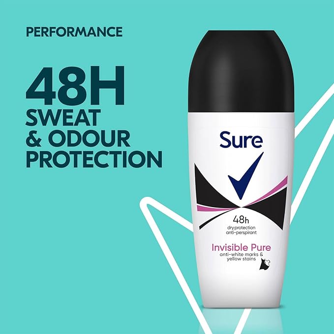 Sure Womens Invisible Pure Roll on 1pc