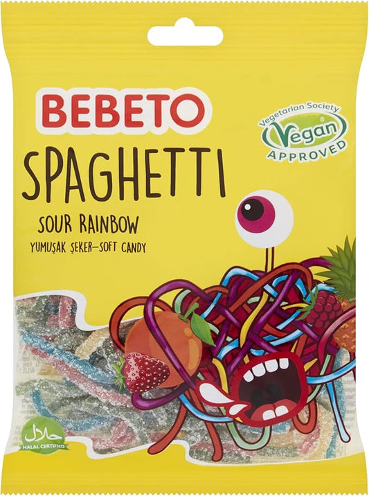 Bebeto Sour Rainbow Spaghetti 70g