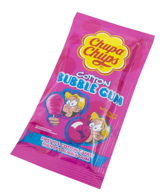 Chupa Chups Cotton Candy Bubblegum 11g 珍寶珠棉花糖吹波膠
