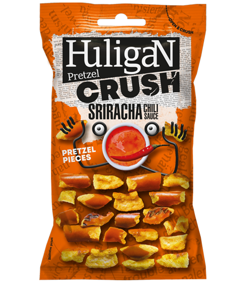 Huligan Crush Sriracha Crushed Pretzels 65g