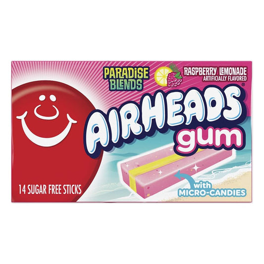 Airheads Raspberry Lemonade Gum 33g 美國經典紅莓香檸香口膠