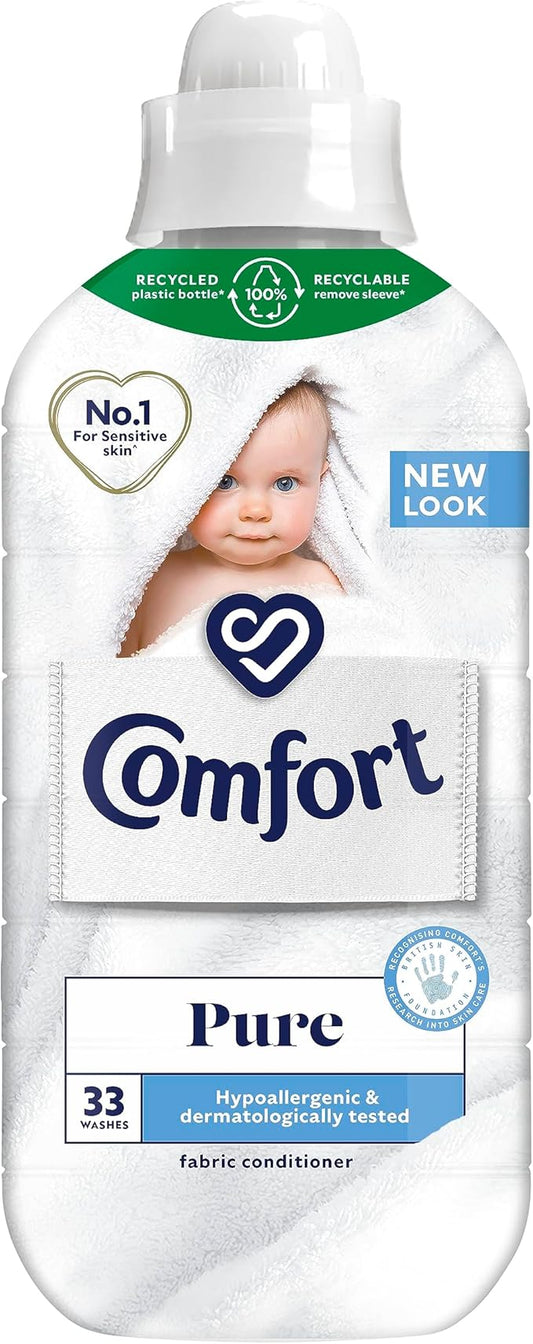 Comfort Pure Hypoallergenic & Dermatologically Tested Fabric Conditioner 990ml