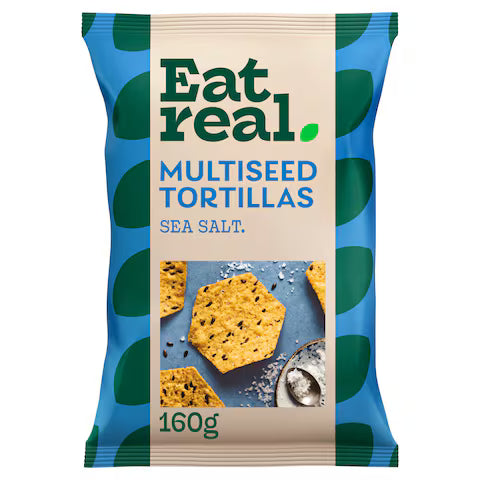 Eat Real Multiseed Tortilla Chips Sea Salt 160g