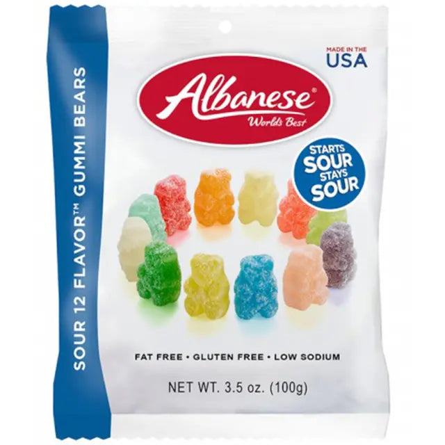 Albanese World's Best Sour Gummi Bears 100g 全球最佳酸熊仔軟糖