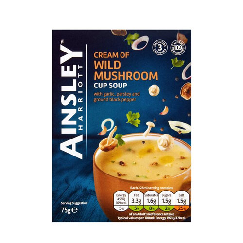Ainsley Harriott Cream of Mushroom Cup Soup 3pk
