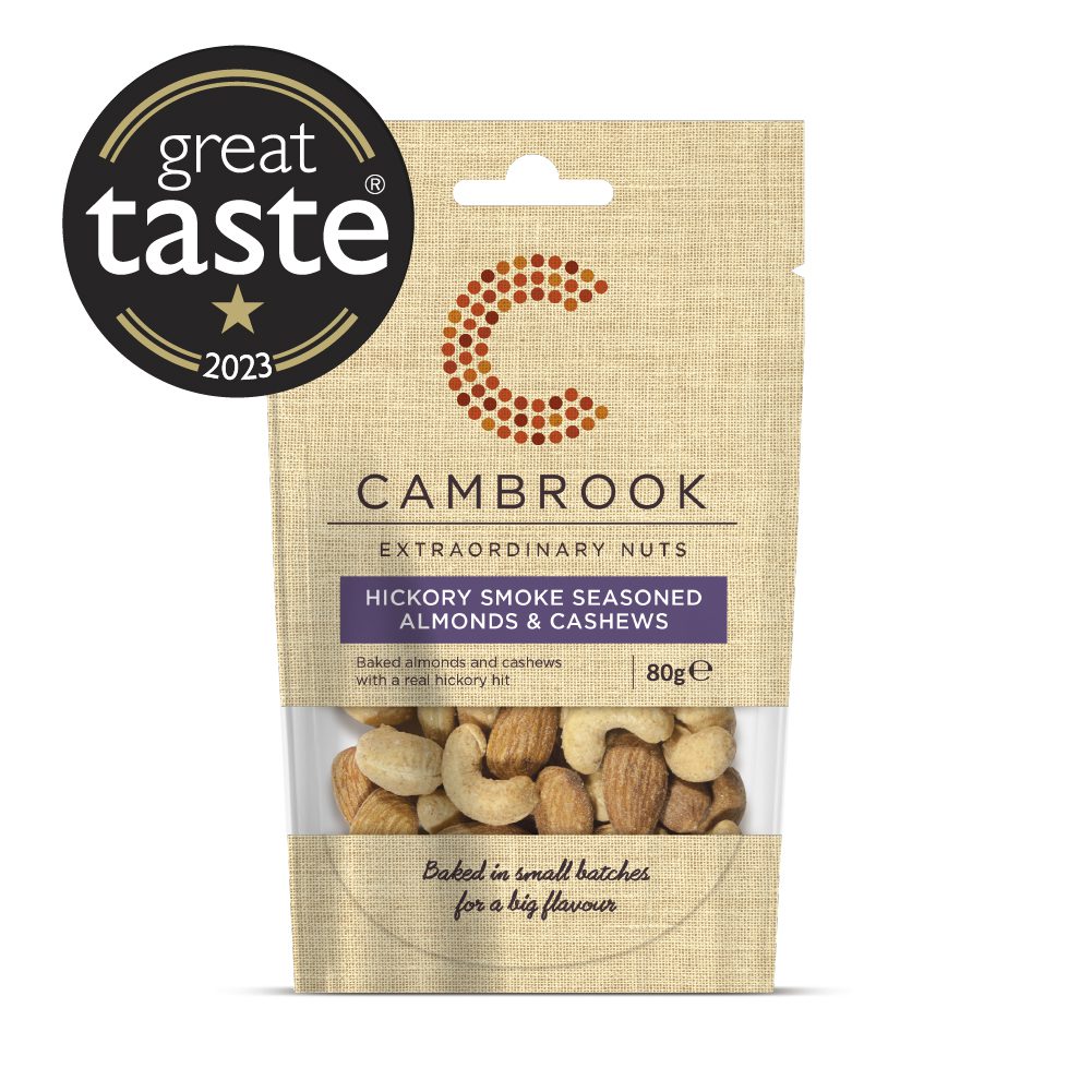 Cambrook Hickory Smoke Seasoned Almonds & Cashews 80g 山核桃木煙燻杏仁&腰果