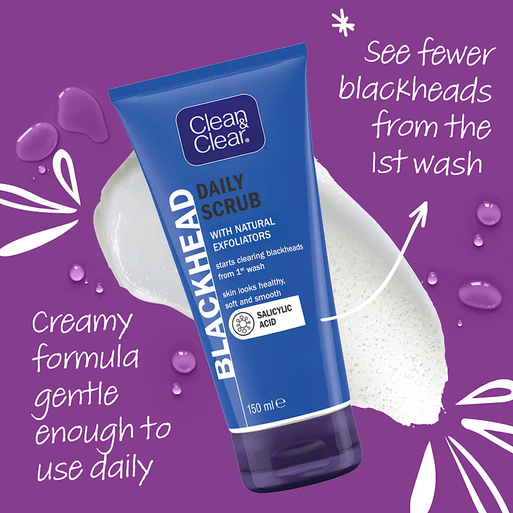 Clean & Clear Blackhead Daily Scrub with Natural Exfoliators 150ml